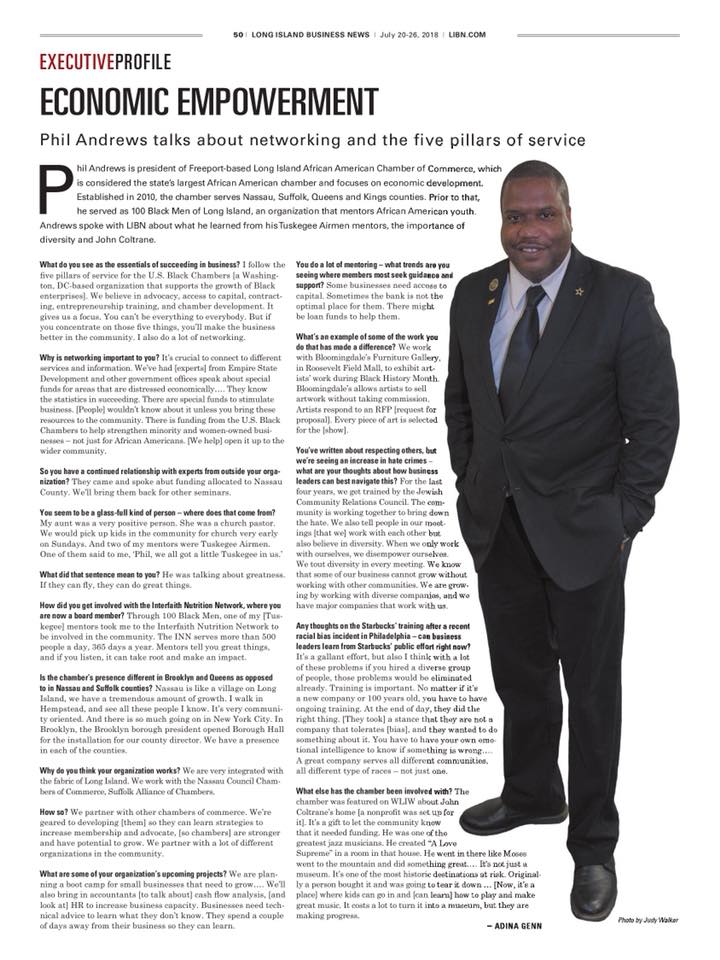 Long Island African American Chamber Of Commerce President Nominated Long island african american chamber of commerce president nominated